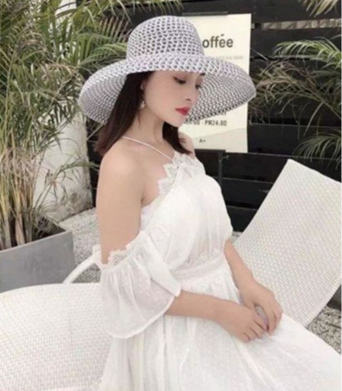 Mũ Nón Đi Biển Form Mềm Màu Nâu Sáng Kèm Nơ - Mã NC464